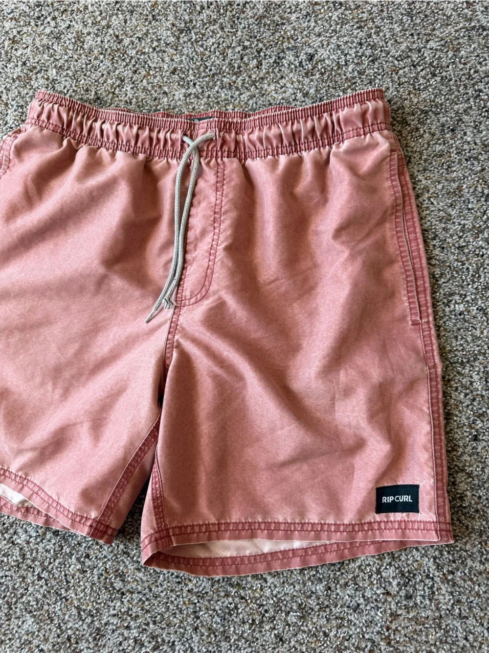 Rip Curl Lay Days Men's Small Pink Boardshorts Swim Trunks Elastic Waist Surf